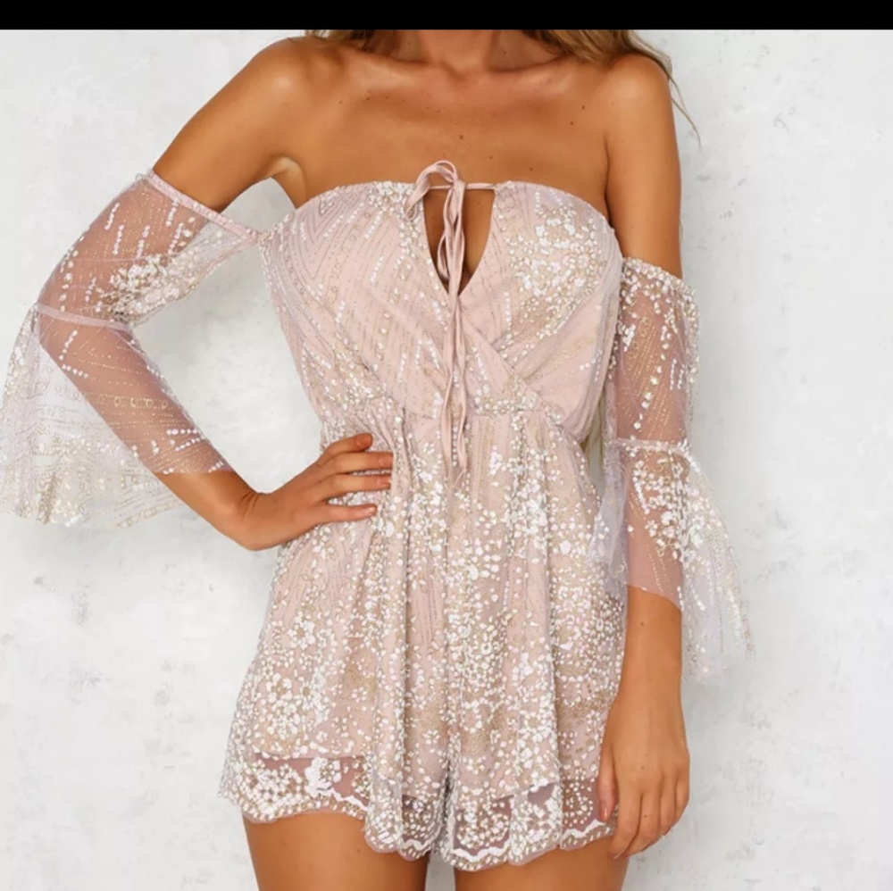 Sheer sparly romper lined - Picture 2 of 4